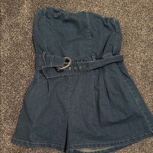 Vici Denim Blue Romper